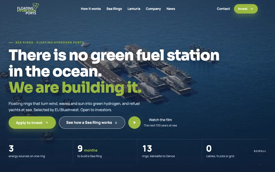 Floating Hydrogen Ports investor website